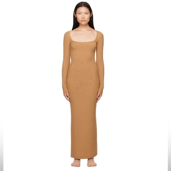 Skims Long Sleeve Soft Lounge Maxi Dress Size 2XL - Picture 1 of 8